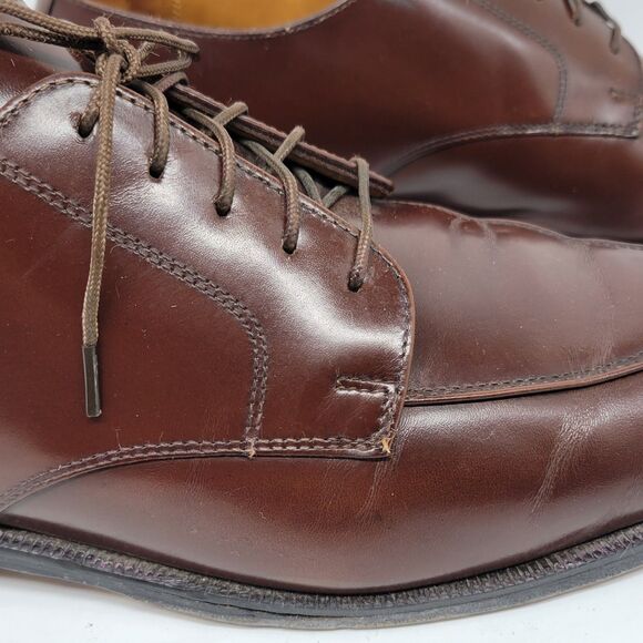 Cole Haan "Calhoun" Mens Brown Leather Split Toe Derbys Size US 12 D Made India - Picture 6 of 16